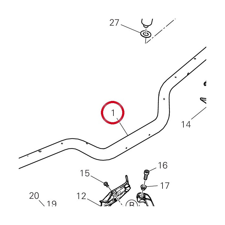 Guidon 36016662AA — réf. 36016662AA | Ducati Store
