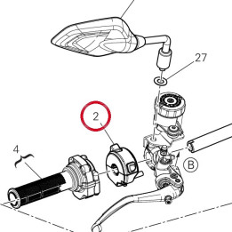 Commutateur droit 65010641C — réf. 65010641D | Ducati Store