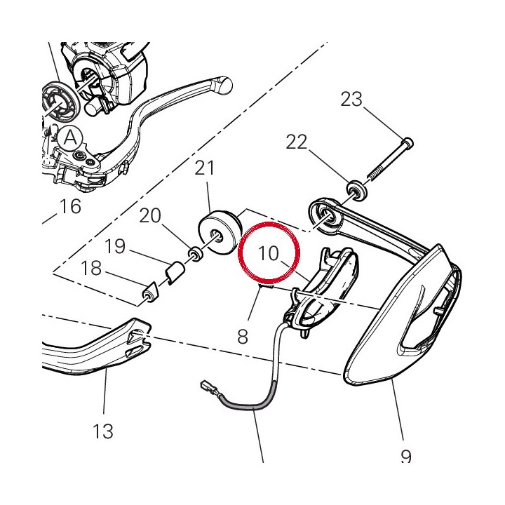 Clignotant gauche 53010811B — réf. 53010811B | Ducati Store