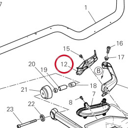 Couvercle droit 4601U401A — réf. 4601U401A | Ducati Store