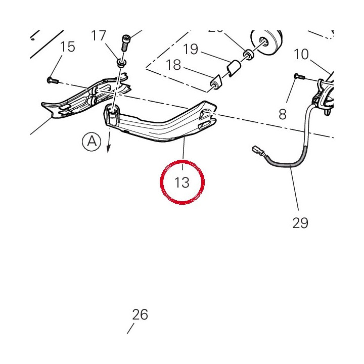 Equerre Protege-Main gauche — réf. 4601T551A | Ducati Store