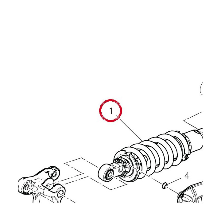 Amortisseur arrière — réf. 36522991A | Ducati Store