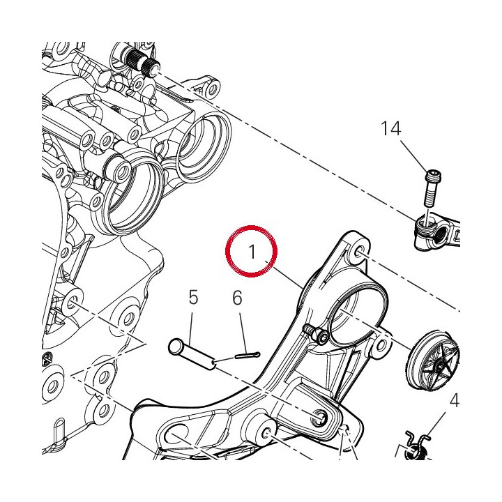 Plaque Porte-Repose-Pied — réf. 8241B071BA | Ducati Store