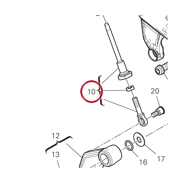 Tige 11721321BA — réf. 11721321BA | Ducati Store