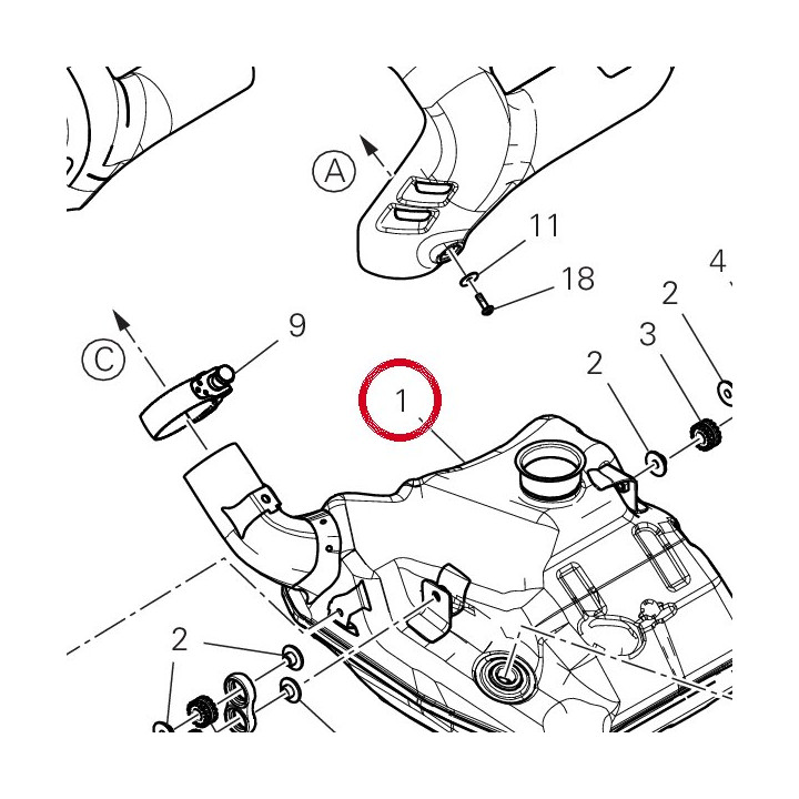 Presilencieux 57212621A — réf. 57212621A | Ducati Store