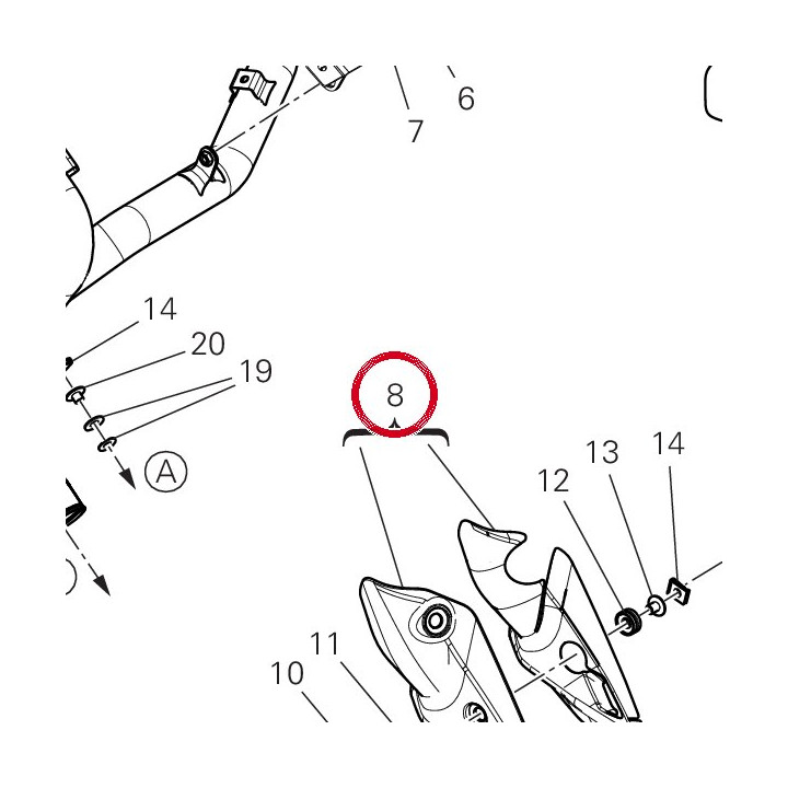 Pare-Chaleur presilencieux — réf. 461P2181B | Ducati Store