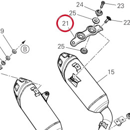 Equerre silencieux — réf. 57611111AA | Ducati Store