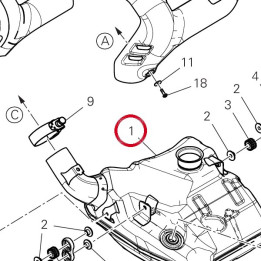 Presilencieux 57212581B — réf. 57212581B | Ducati Store