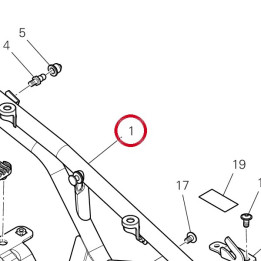 Cadre arrière 47019201CA — réf. 47019201CA | Ducati Store