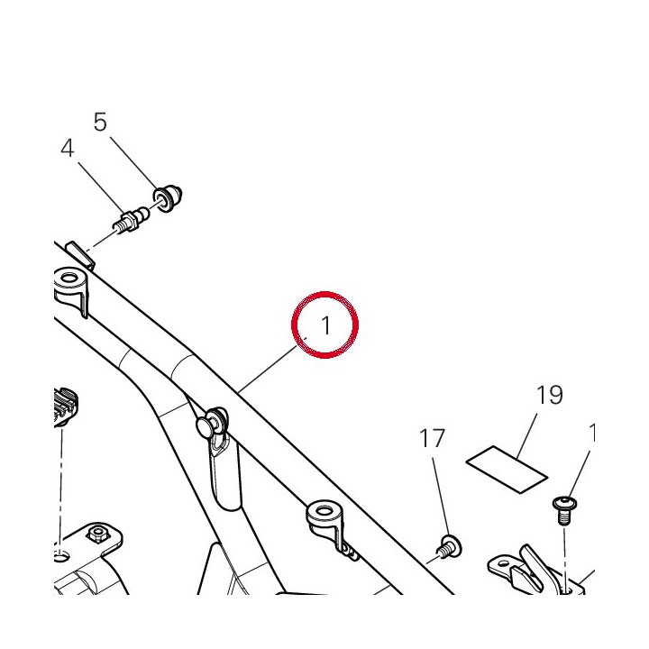 Cadre arrière 47019201CA — réf. 47019201CA | Ducati Store