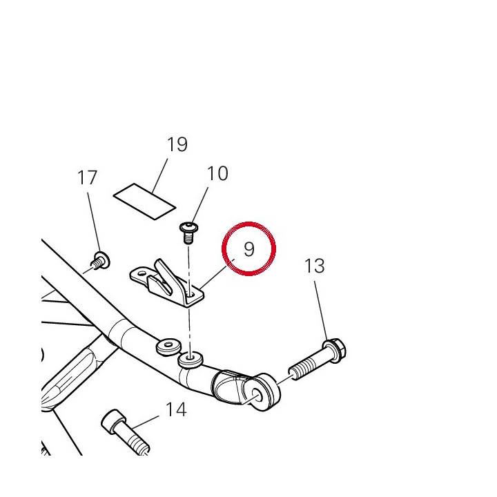 Plaque gauche 8291T781BA — réf. 8291T781BA | Ducati Store