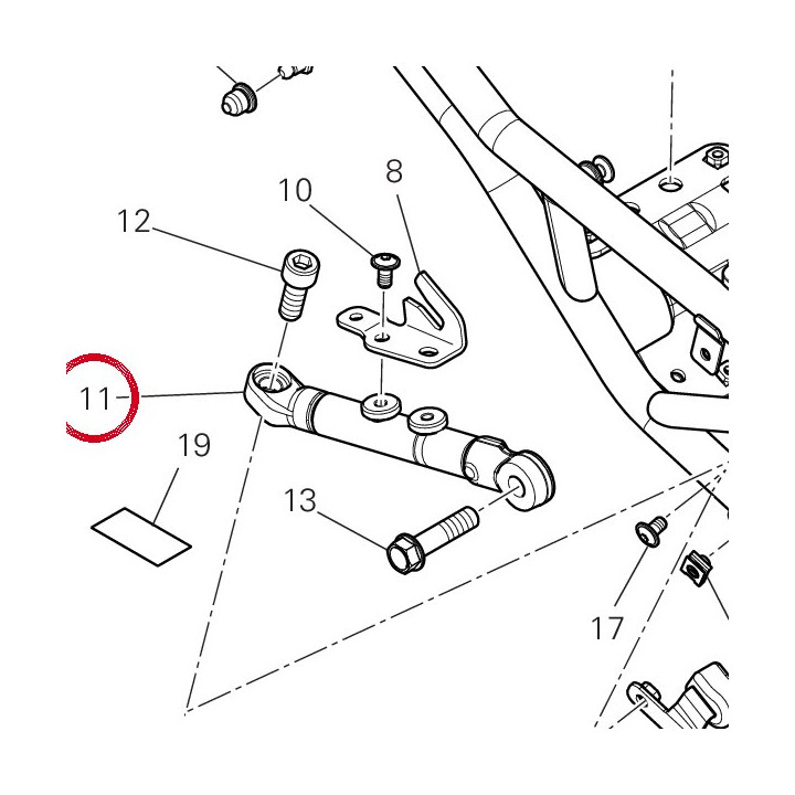 Cadre arrière droit — réf. 47019212AA | Ducati Store