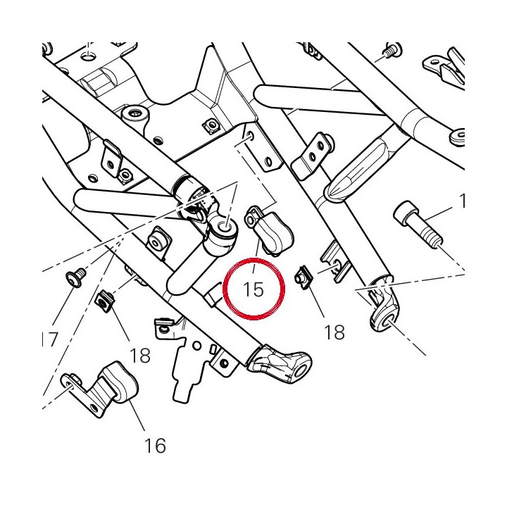 Support gauche R╘servoir — réf. 82729551AA | Ducati Store