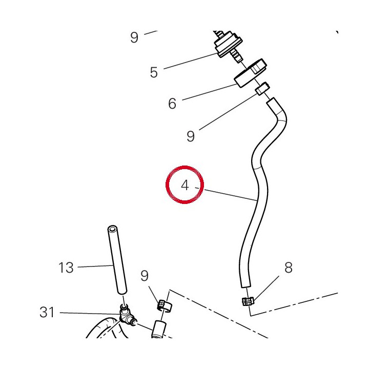 Tuyau 93513531A — réf. 93513531A | Ducati Store