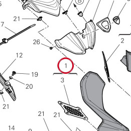 Cupolino inferiore — réf. 481P0201BA | Ducati Store