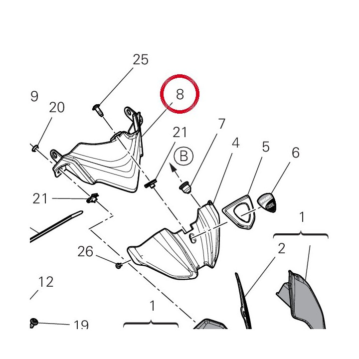 Cover proiettore 48115141A — réf. 48115141A | Ducati Store