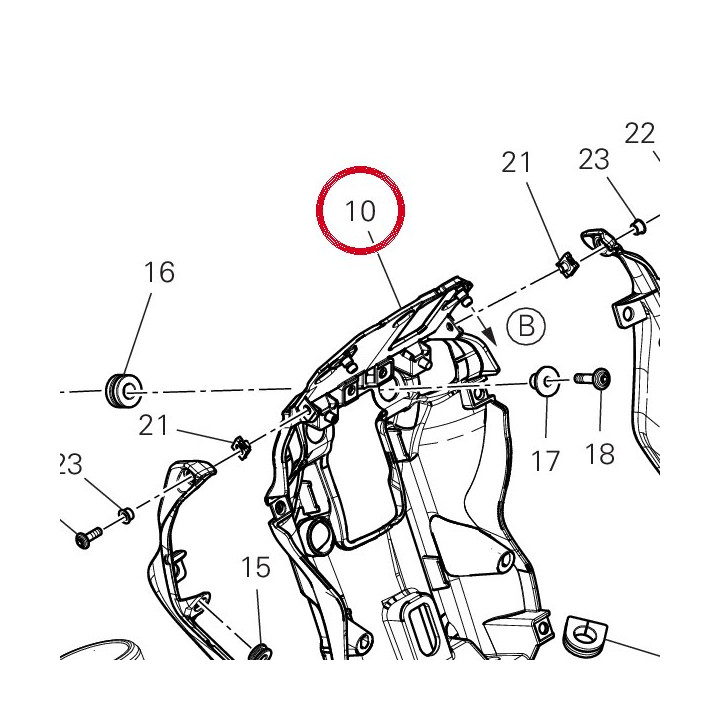 Support bulle 8291U091C — réf. 8291U091C | Ducati Store