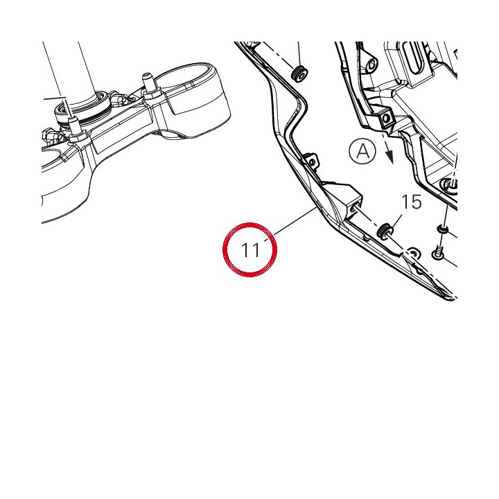 Couvercle droit 48115111B — réf. 48115111B | Ducati Store