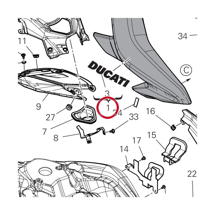 Couvercle réservoir — réf. 480PF221BA | Ducati Store