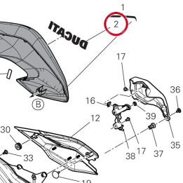 Decalco cover serbatoio sx — réf. 4381Q121A | Ducati Store