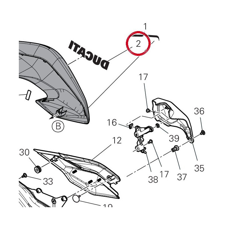Decalco cover serbatoio sx — réf. 4381Q121A | Ducati Store