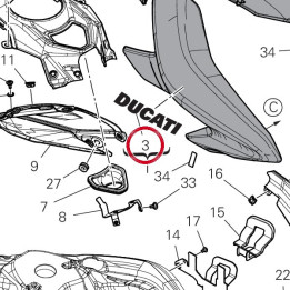 Decalco cover serbatoio dx — réf. 4381Q131A | Ducati Store
