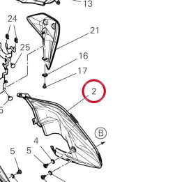 Couvercle gauche R╘servoir — réf. 4801F271A | Ducati Store