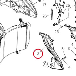 Couvercle droit R╘servoir — réf. 4801F261A | Ducati Store