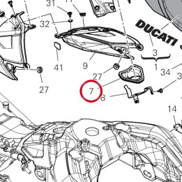 Ignition lock cover V23L — réf. 67210742A | Ducati Store