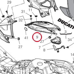 Cache réservoir arrière — réf. 4801F252A | Ducati Store