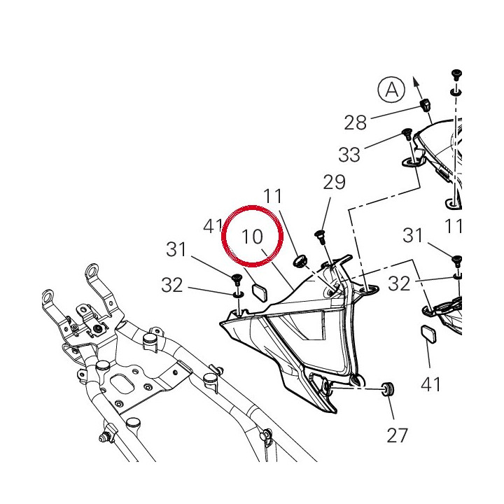Cache réservoir arrière — réf. 4801F242A | Ducati Store