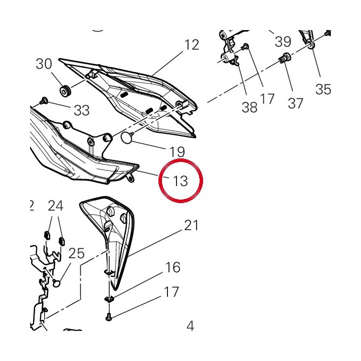 Ecu Holder V23L 8291U041A — réf. 8291U041A | Ducati Store