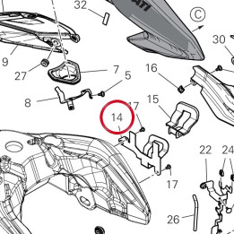 Support carénage gauche — réf. 8301R713AA | Ducati Store