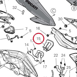 Tampon support câblage — réf. 86614851A | Ducati Store
