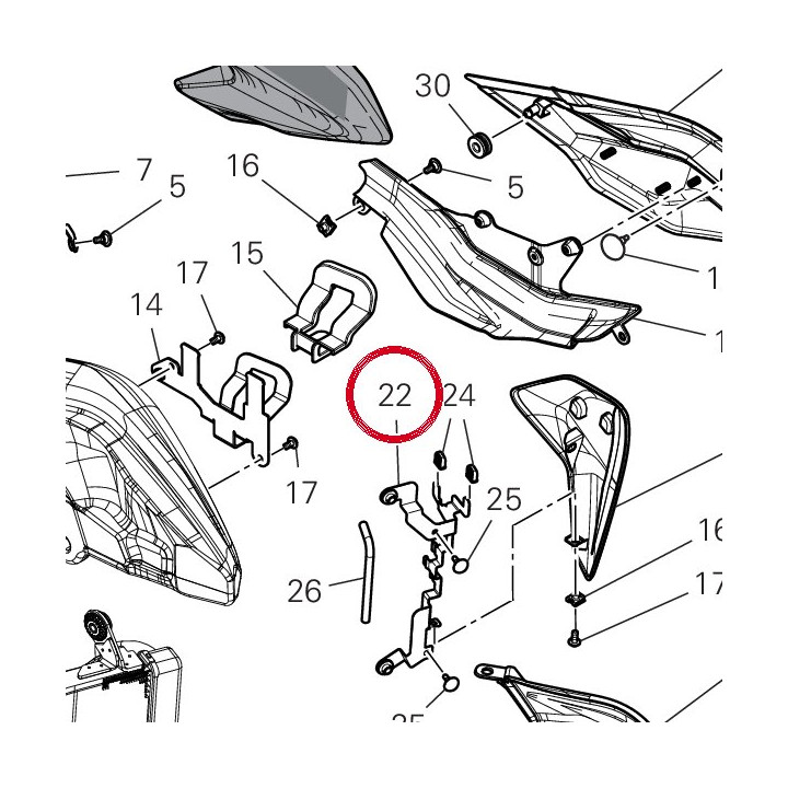 Bride gauche 8301R771BA — réf. 8301R771BA | Ducati Store