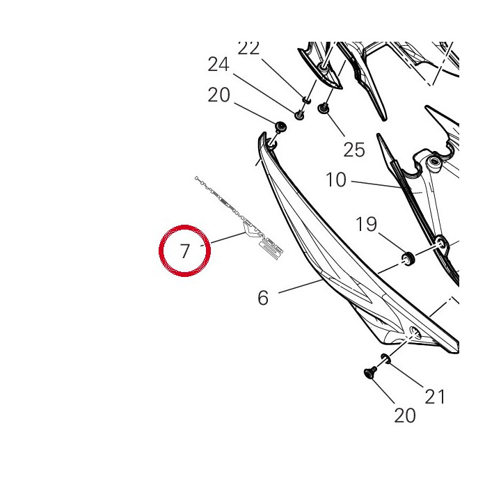 Decalco rad duct sx — réf. 4381S741A | Ducati Store