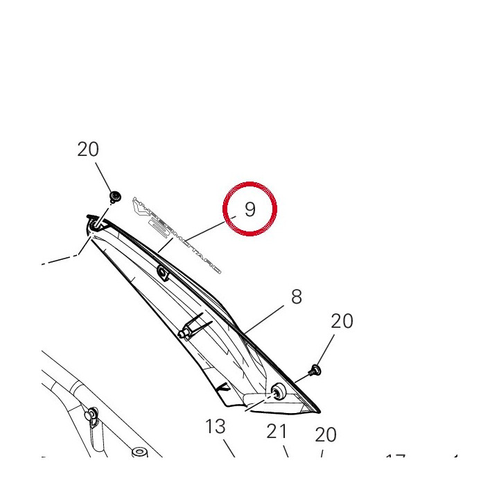 Decalco rad duct dx — réf. 4381S731A | Ducati Store