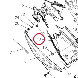 Lower seat panel V23L — réf. 48312441B | Ducati Store