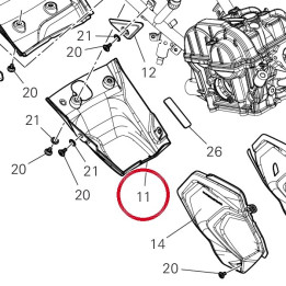 Cover gac V23L 48312432A — réf. 48312432A | Ducati Store