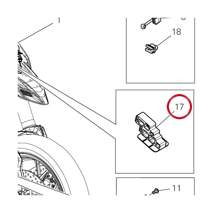 Support connecteur 86614651B — réf. 86614651B | Ducati Store