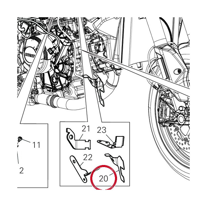 Equerre connecteur 8301S371B — réf. 8301S371B | Ducati Store