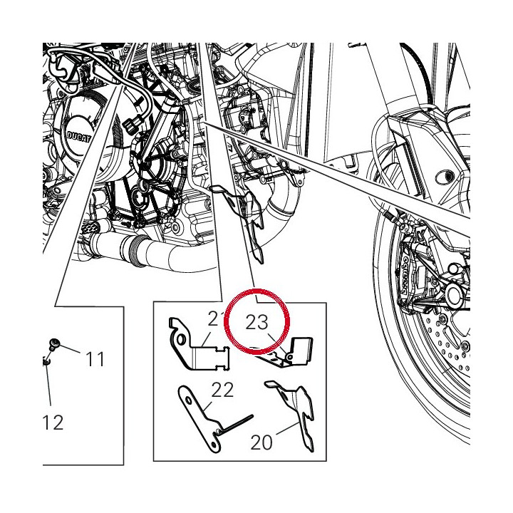 Support 8301N721CA — réf. 8301N721CA | Ducati Store