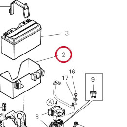 Support batterie 86614621B — réf. 86614621B | Ducati Store