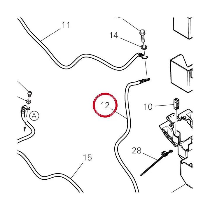 Câble masse batterie — réf. 51311171C | Ducati Store