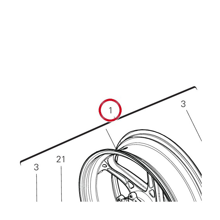 Roue arrière 50223551AA — réf. 50223551AA | Ducati Store