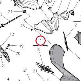 Cupolino inferiore — réf. 481P0201BB | Ducati Store