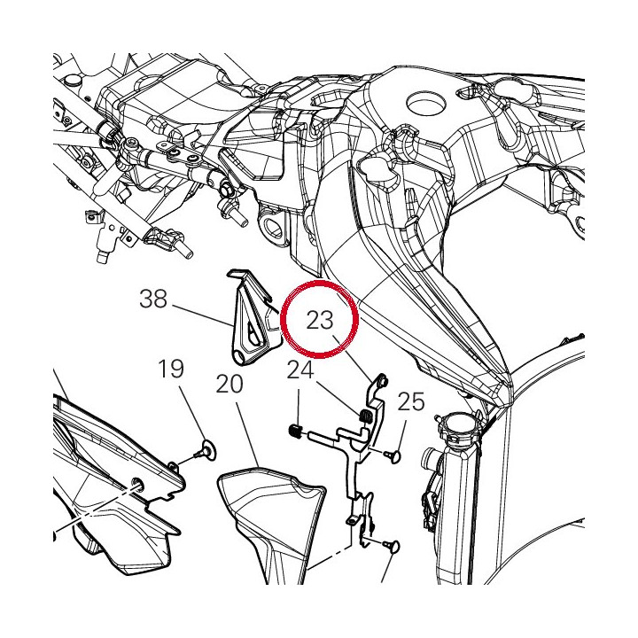 Bride droite 8301R781DA — réf. 8301R781DA | Ducati Store