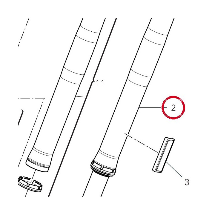 Fourche complète gauche — réf. 34521351B | Ducati Store
