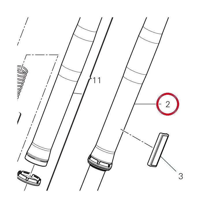 Fourche complète gauche — réf. 34521361A | Ducati Store