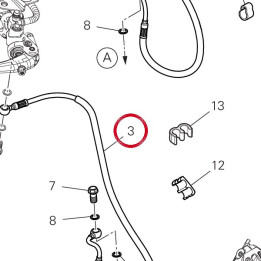 Durite maître cylindre av — réf. 61811991C | Ducati Store